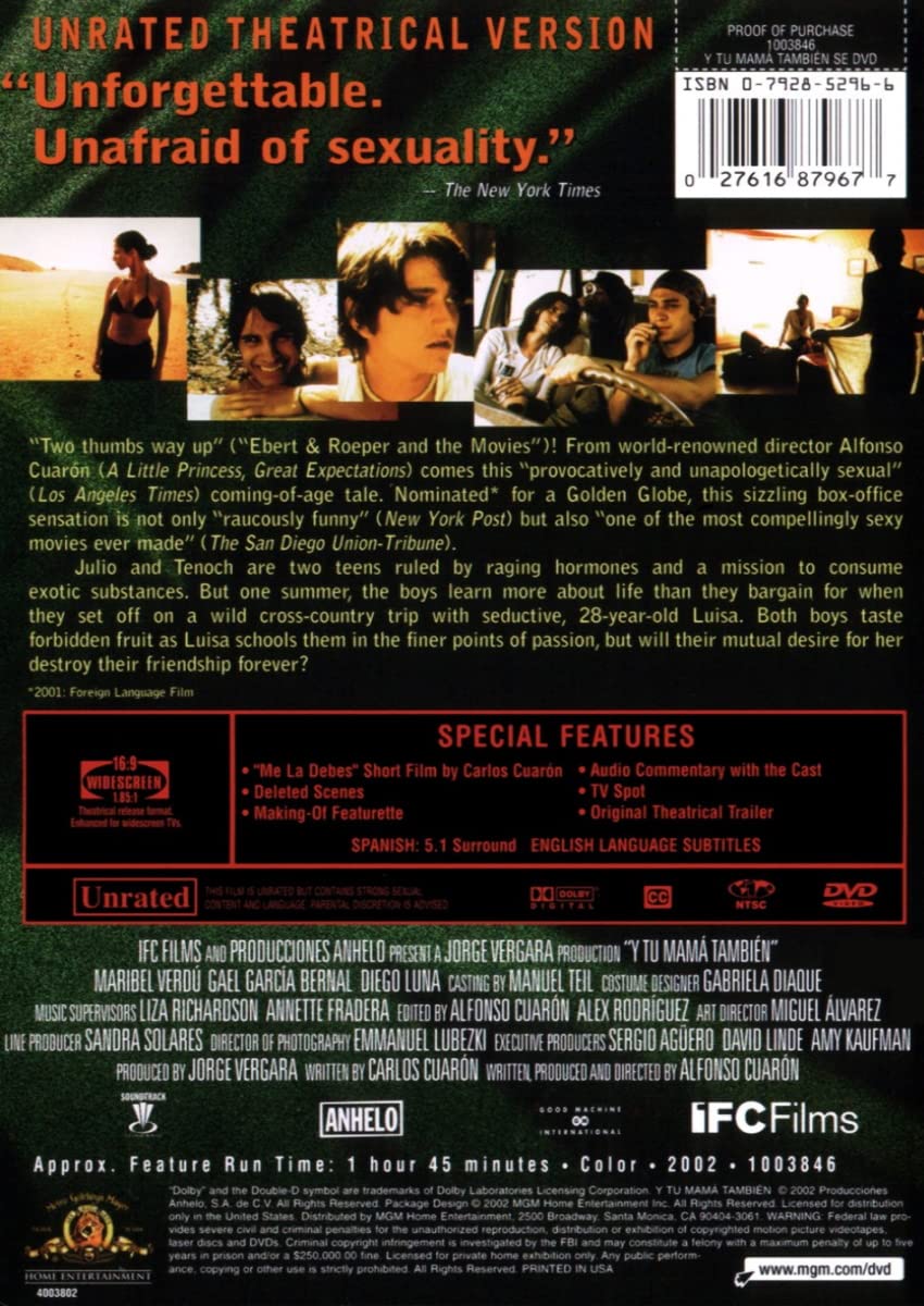 Y Tu Mama Tambien [DVD]