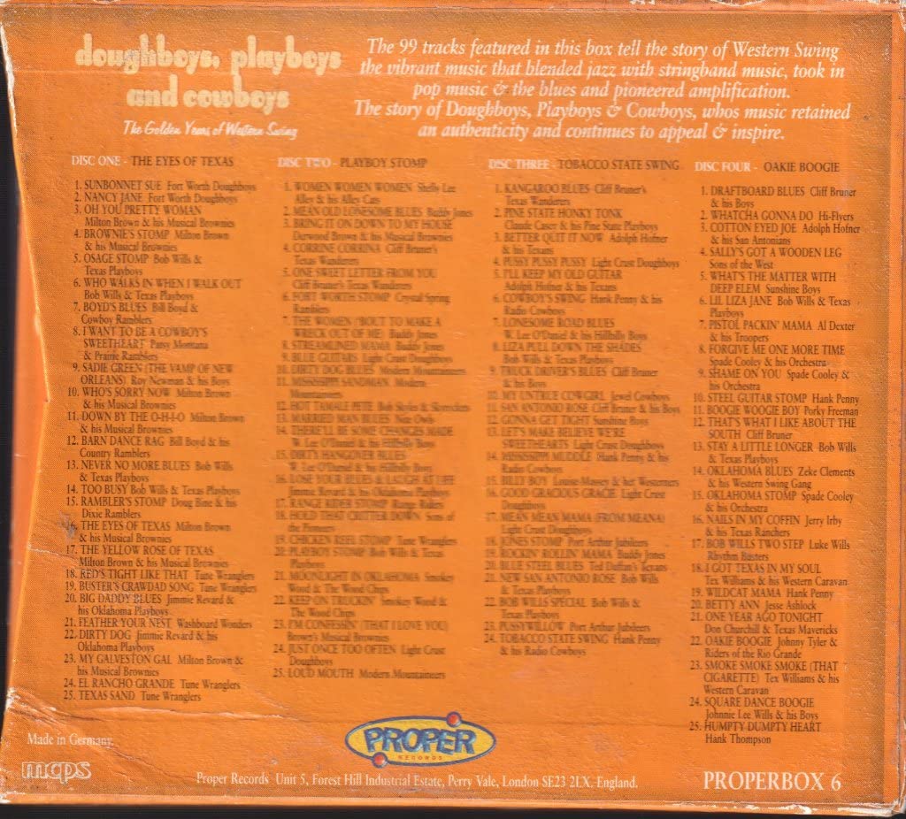 Doughboys Playboys & Cowboys: The Golden Years of Western Swing (Mini LP Sleeve) used book depot