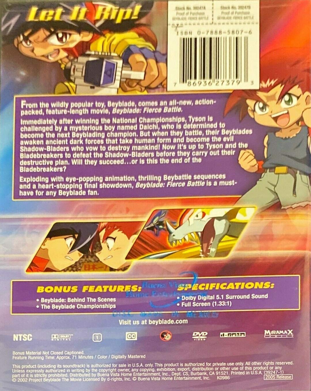 Buena Vista Home Video Beyblade: Fierce Battle used book depot