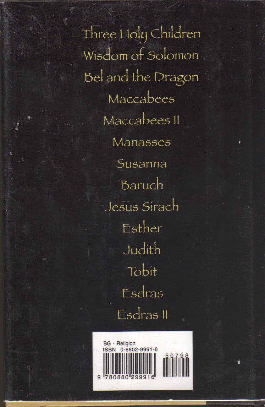 The Apocrypha: Authorized Version of the Books Not in the Bible used book depot
