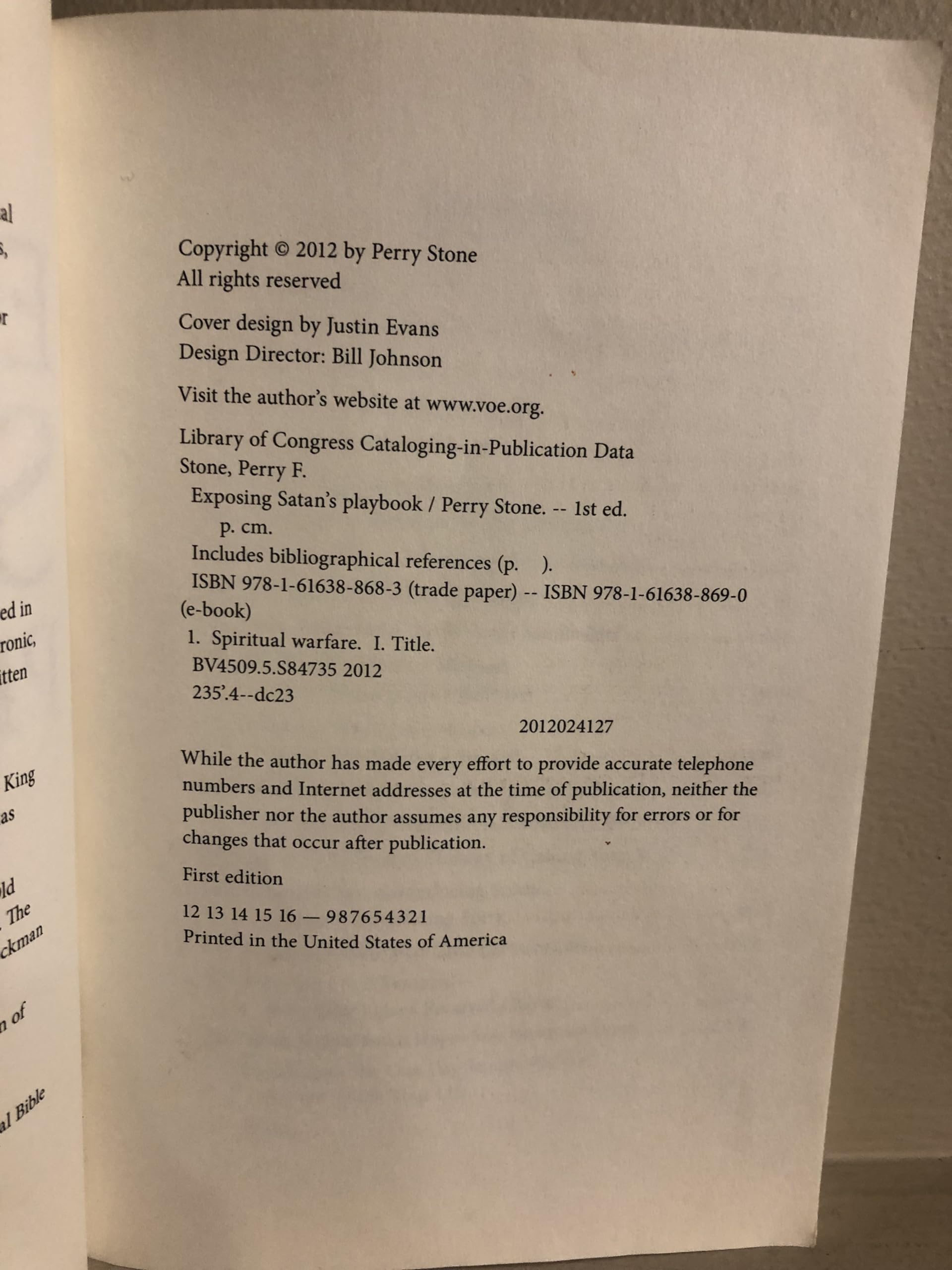 Exposing Satan's Playbook: The Secrets and Strategies Satan Hopes You Never Discover used book depot