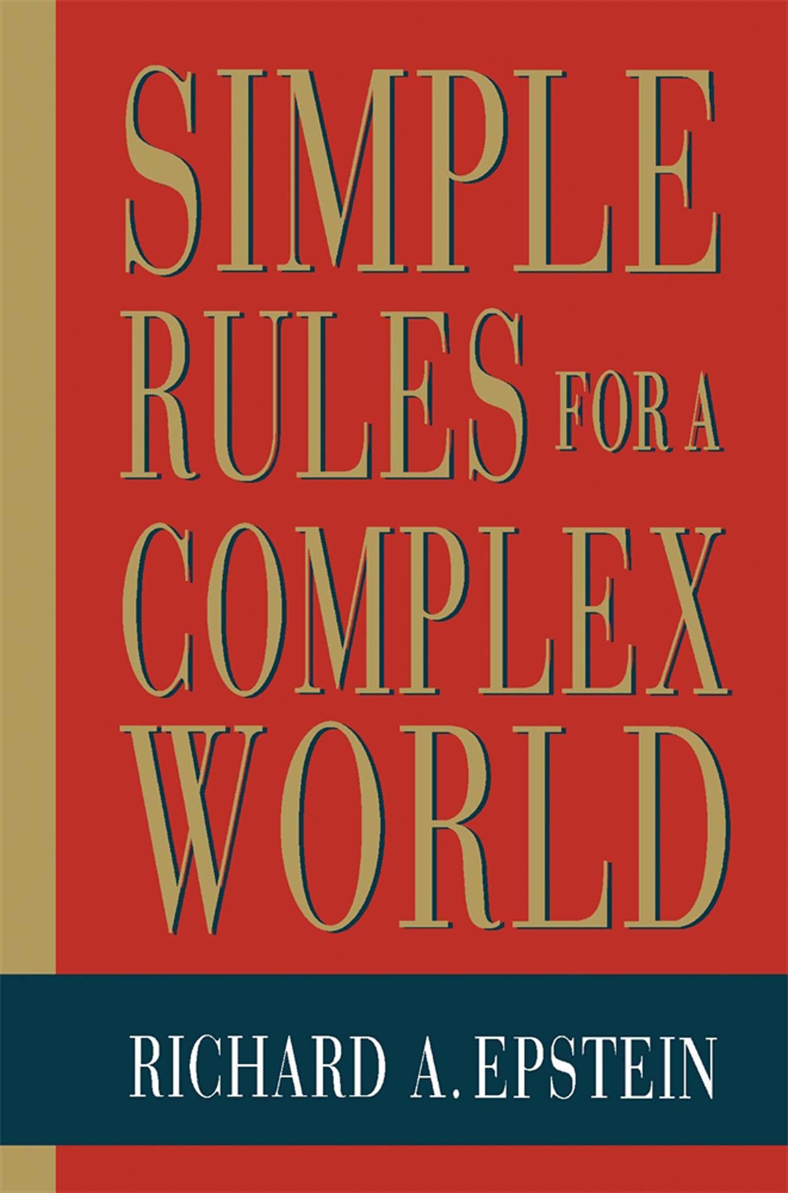 Simple Rules for a Complex World used book depot