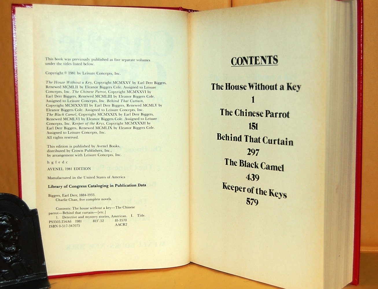 Charlie Chan: Five Complete Novels: The House Without a Key; The Chinese Parrot; Behind That Curtain; The Black Camel; Keeper of the Keys used book depot