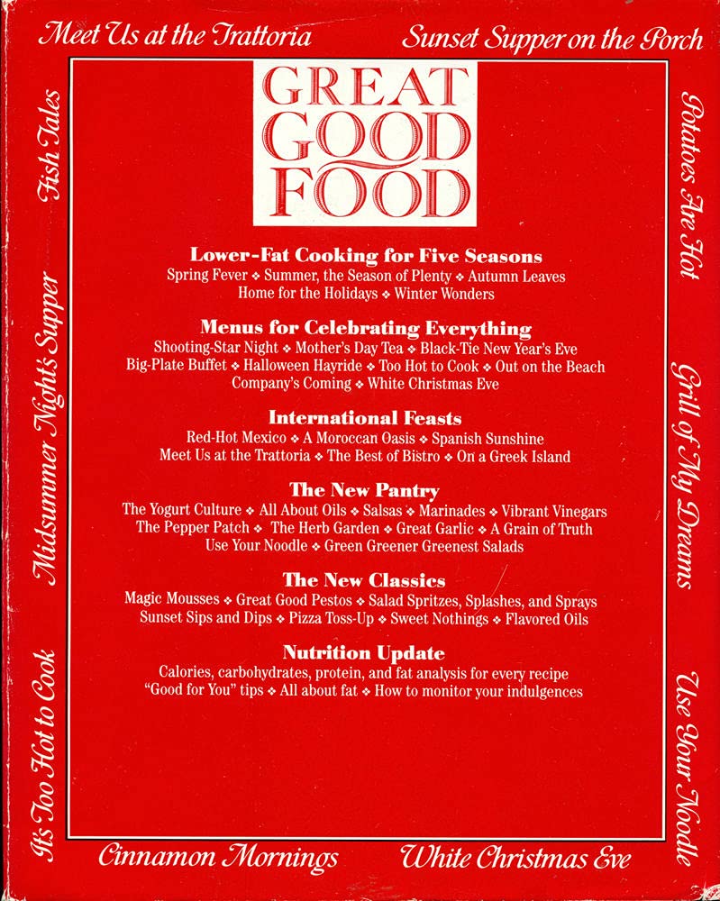 Great Good Food: Luscious Lower-Fat Cooking used book depot