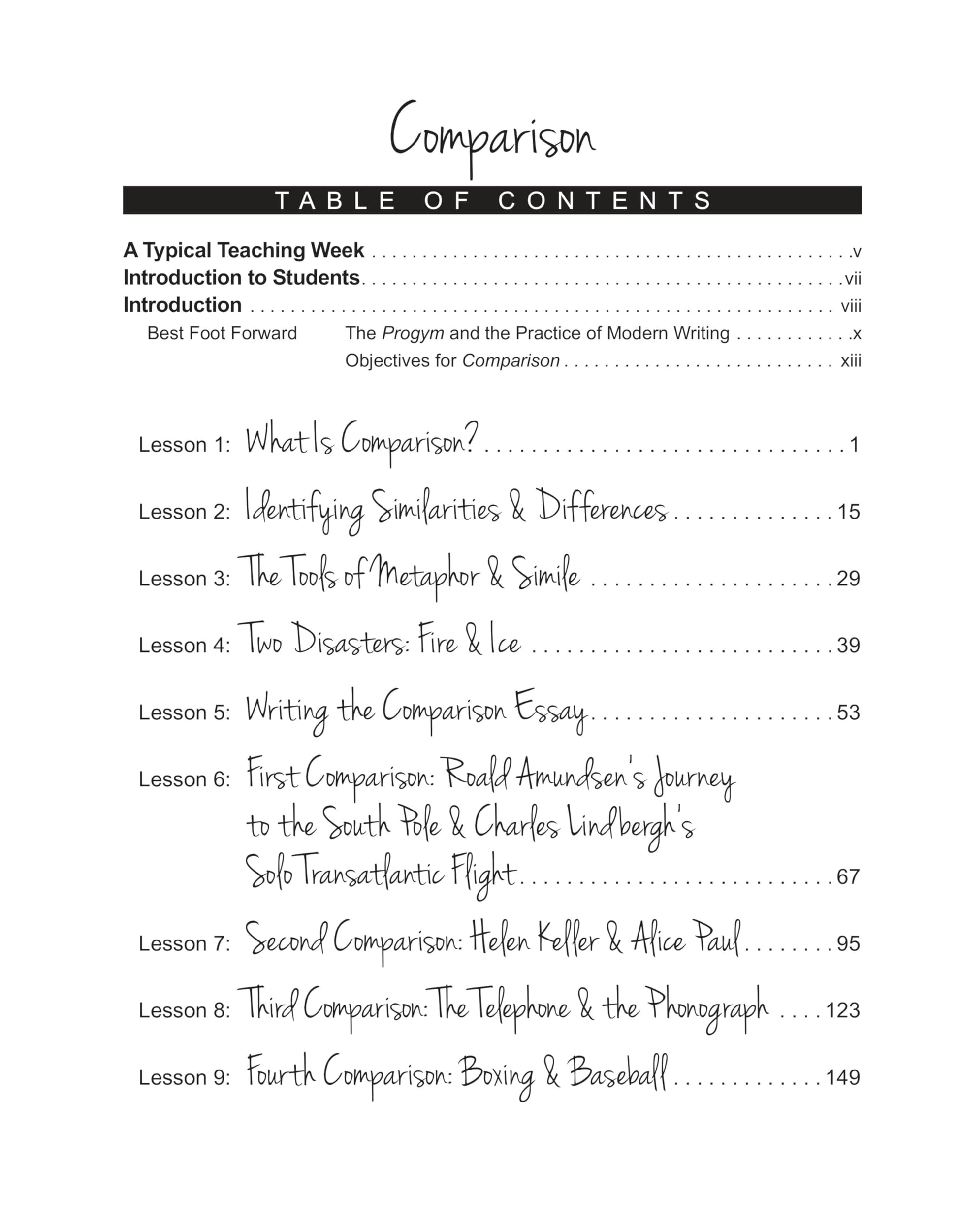 Writing & Rhetoric Book 8: Comparison (Student Edition) used book depot