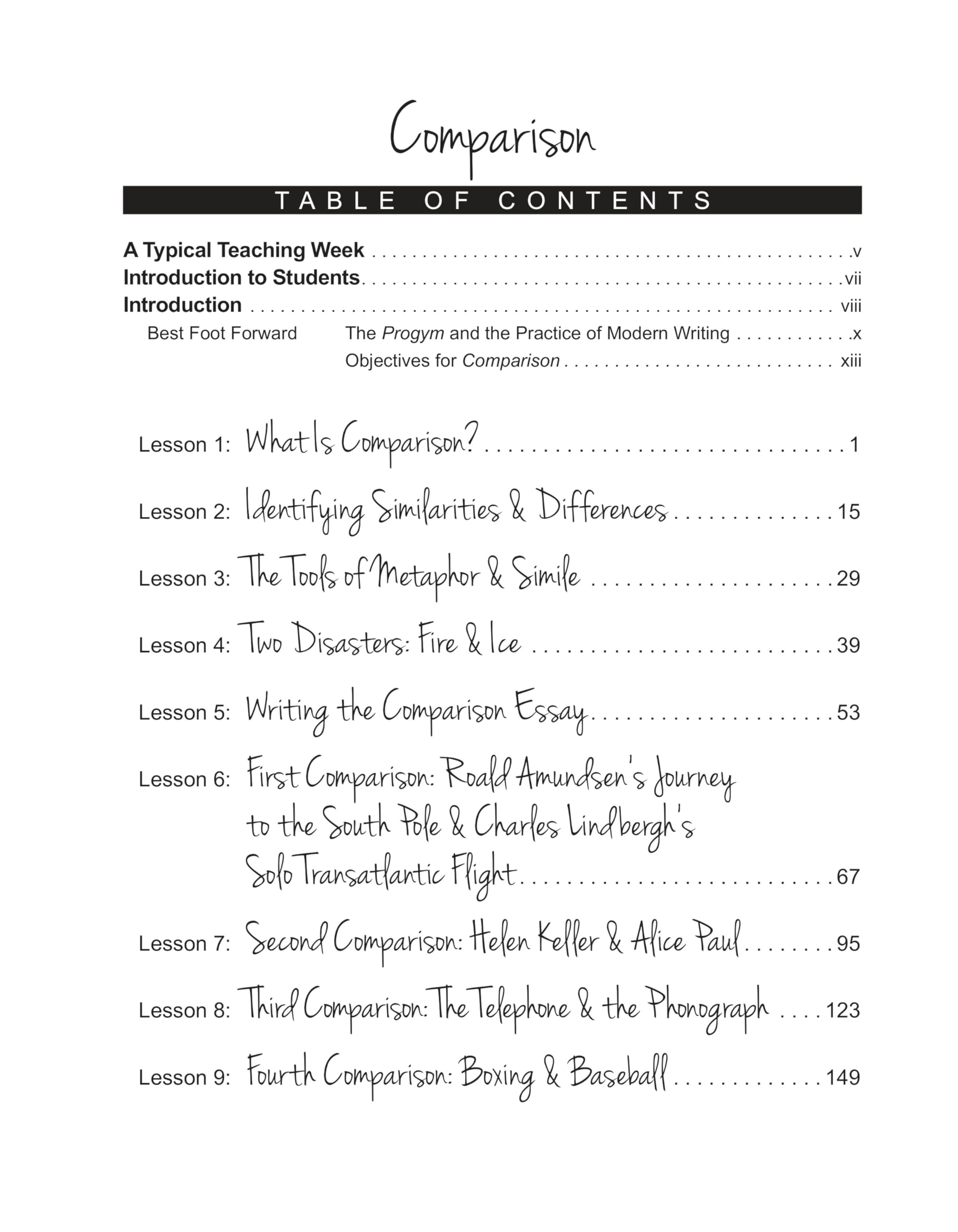 Writing & Rhetoric Book 8: Comparison (Student Edition) used book depot