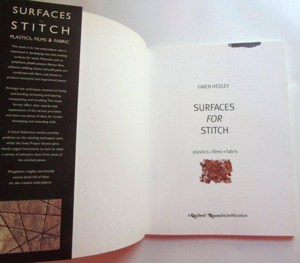 Surfaces for Stitch: Plastics, Films & Fabric used book depot