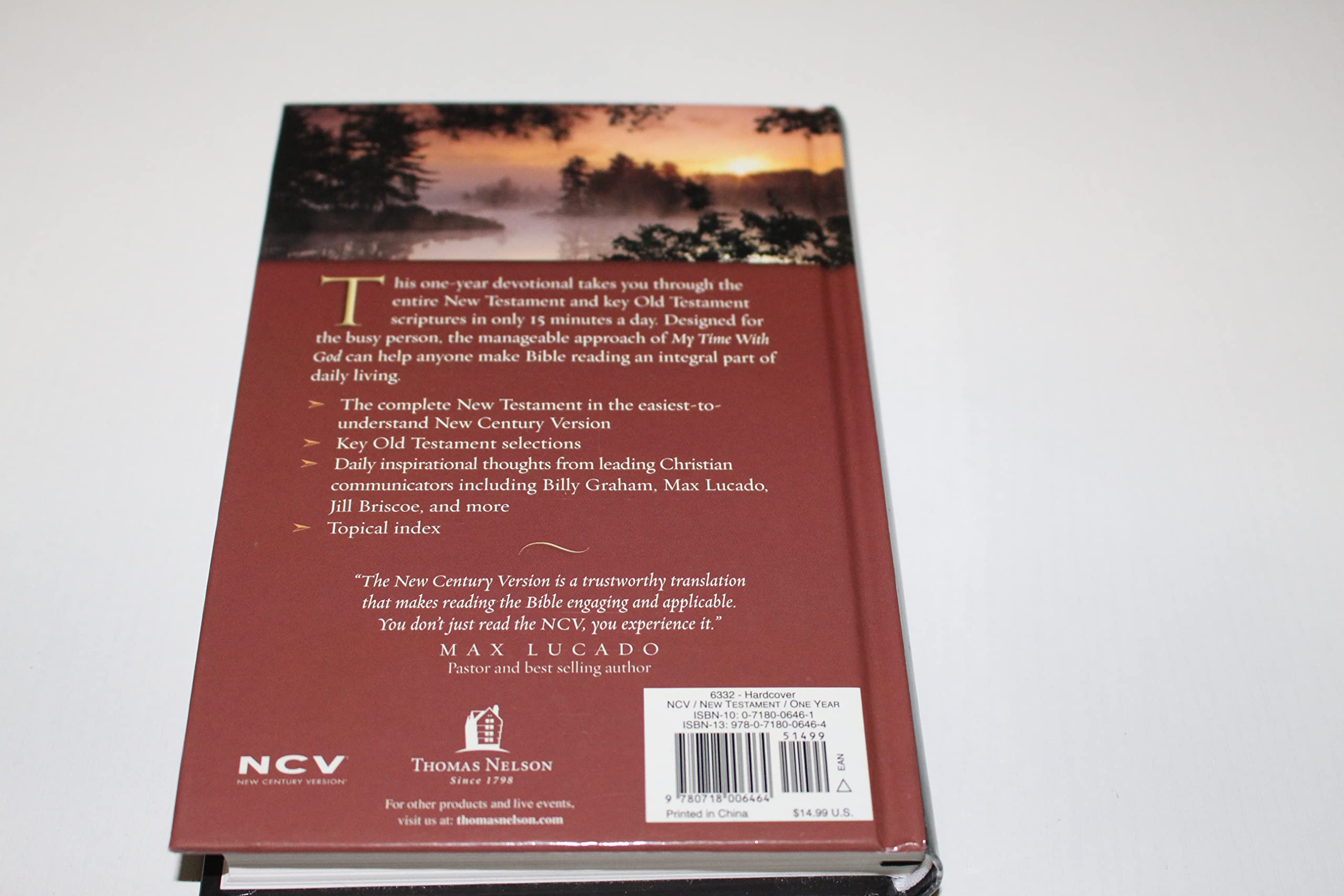 My Time With God Bible: New Century Version, 15 Minute Devotions for the Entire Year, Complete New Testament With Key Old Testament Selections used book depot
