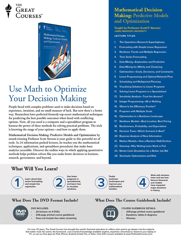 Mathematical Decision Making: Predictive Models and Optimization used book depot