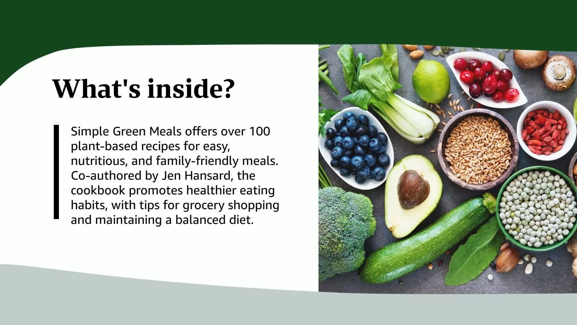 Simple Green Meals: 100+ Plant-Powered Recipes to Thrive from the Inside Out: A Cookbook used book depot