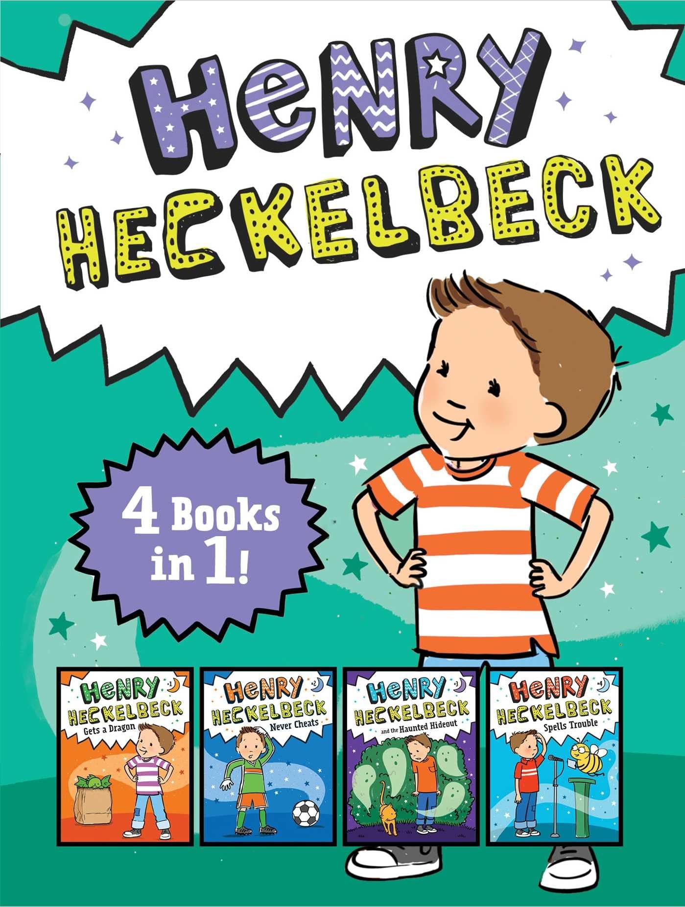 Henry Heckelbeck 4 Books in 1!: Henry Heckelbeck Gets a Dragon; Henry Heckelbeck Never Cheats; Henry Heckelbeck and the Haunted Hideout; Henry Heckelbeck Spells Trouble used book depot