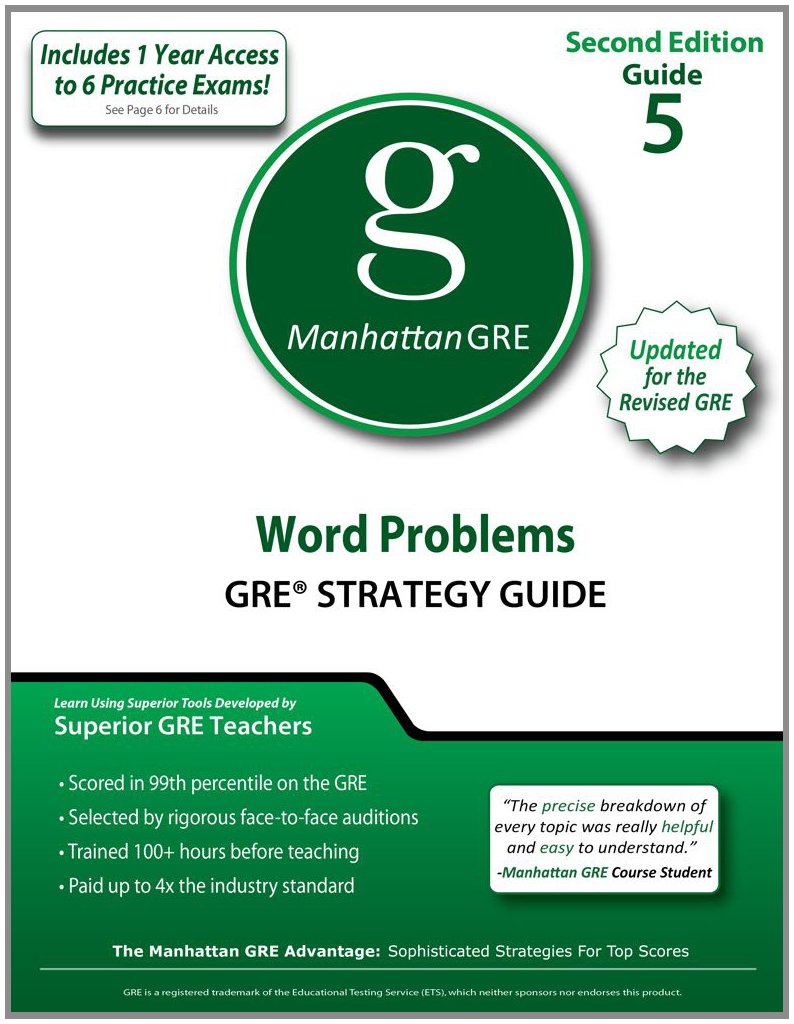 Word Problems GRE Strategy Guide, 2nd Edition (Manhattan GRE Strategy Guides) used book depot