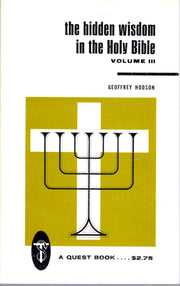 Hidden Wisdom in the Holy Bible: v. 3 (Quest Books) used book depot
