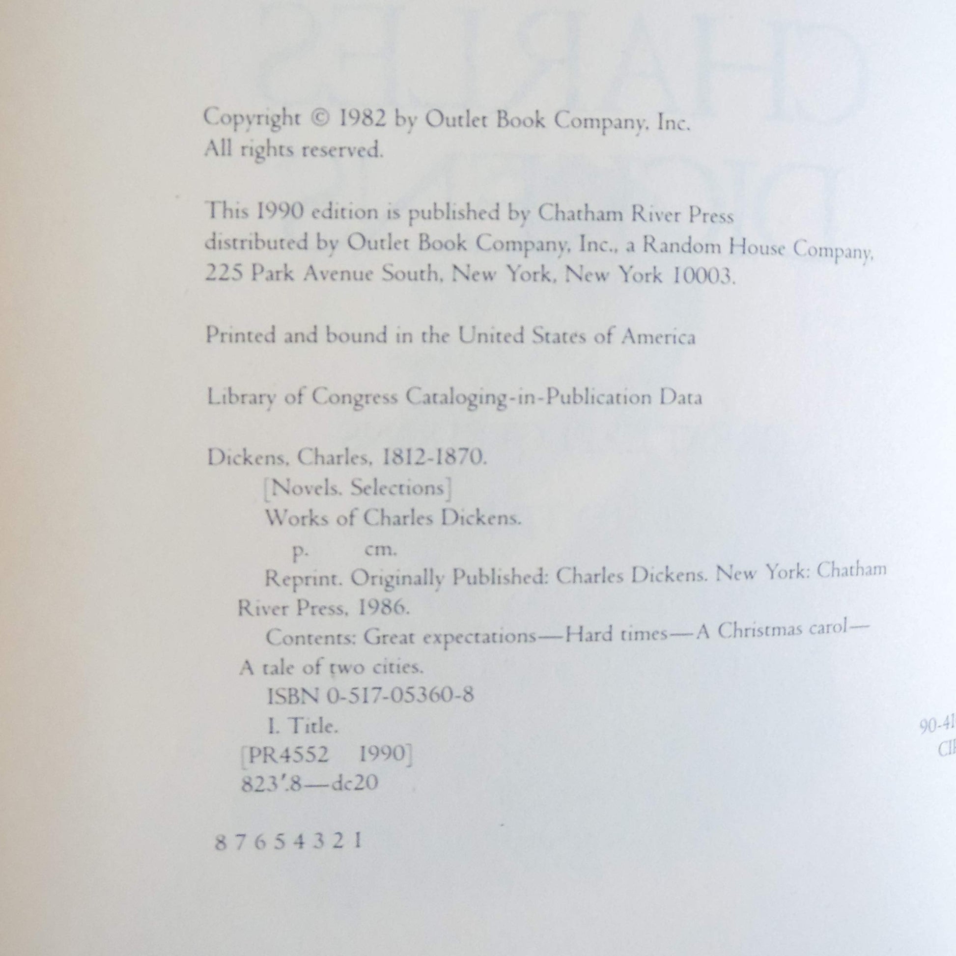 Charles Dickens Four Complete Novels (Great Expectations, Hard Times, A Christmas Carol, A Tale of Two Cities) used book depot