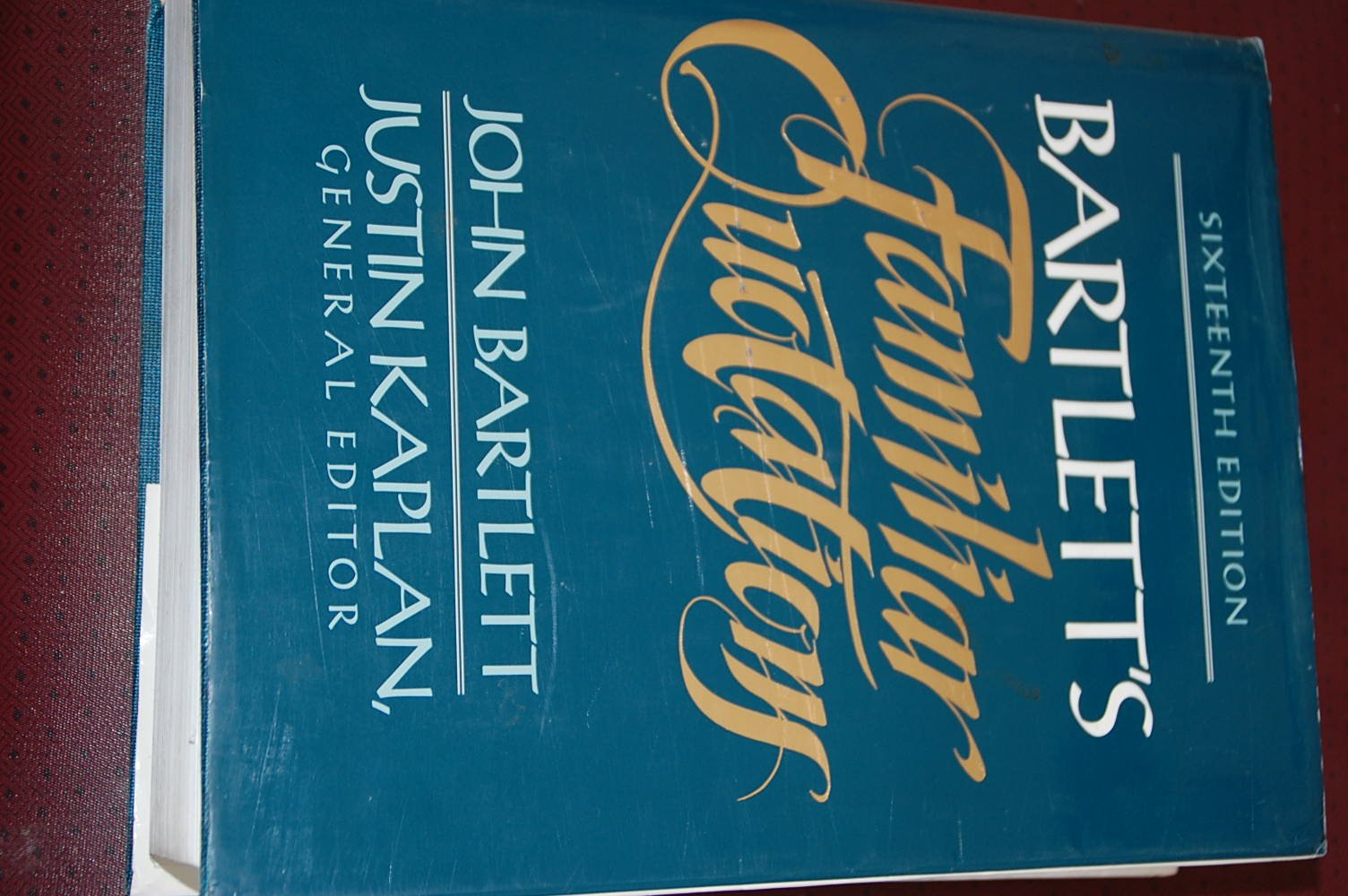 Bartlett's Familiar Quotations : A Collection of Passages, Phrases, and Proverbs Traced to Their Sources in Ancient and Modern Literature used book depot