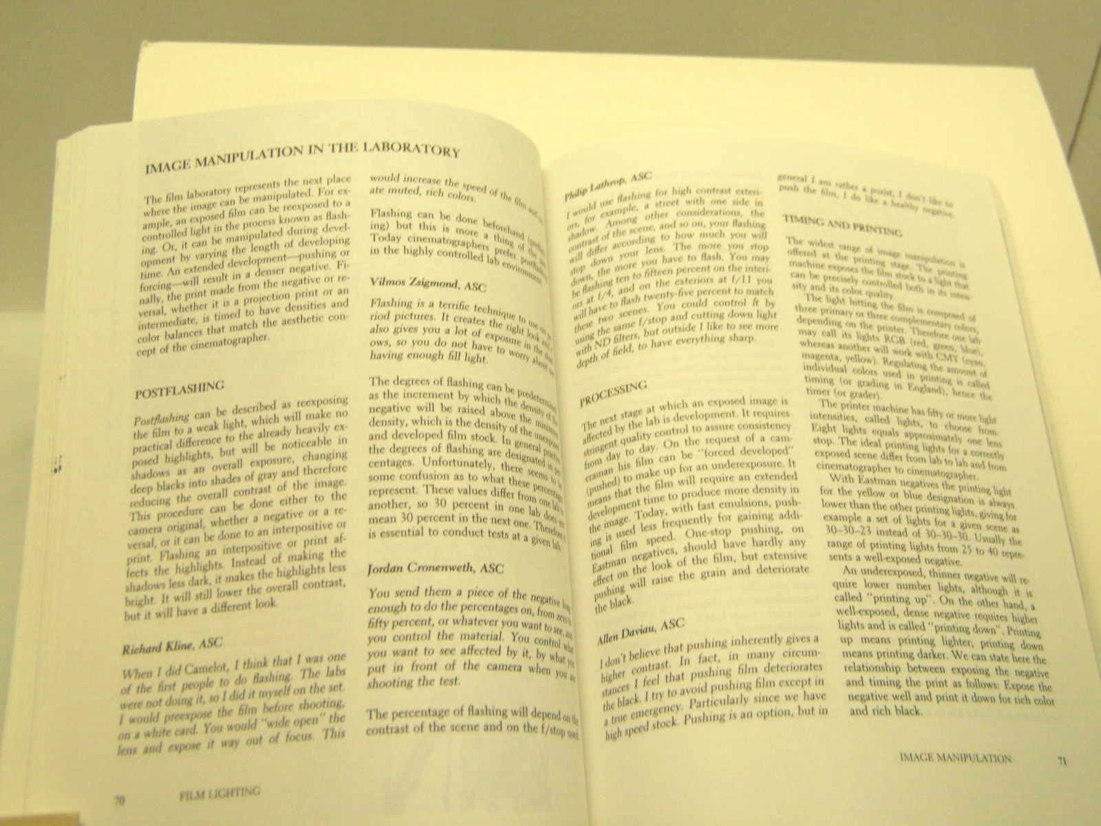 Film Lighting: Talks with Hollywood's Cinematographers and Gaffers used book depot