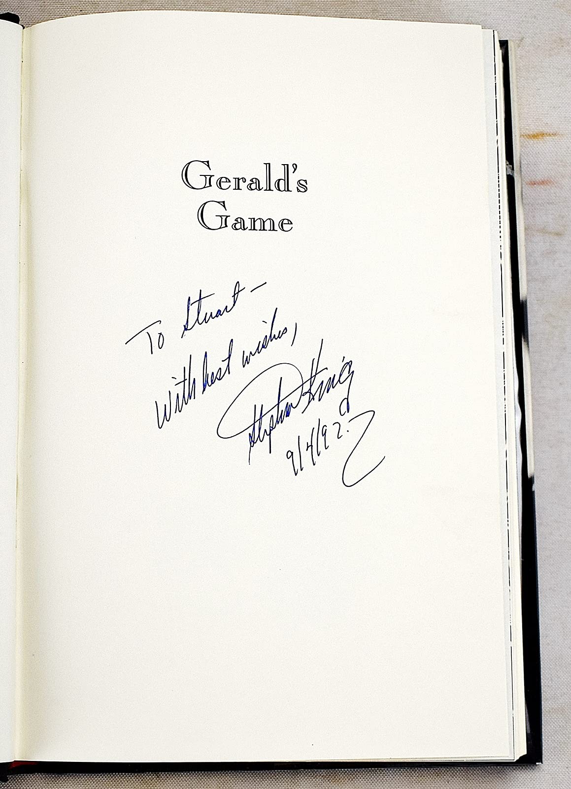 Gerald's Game used book depot