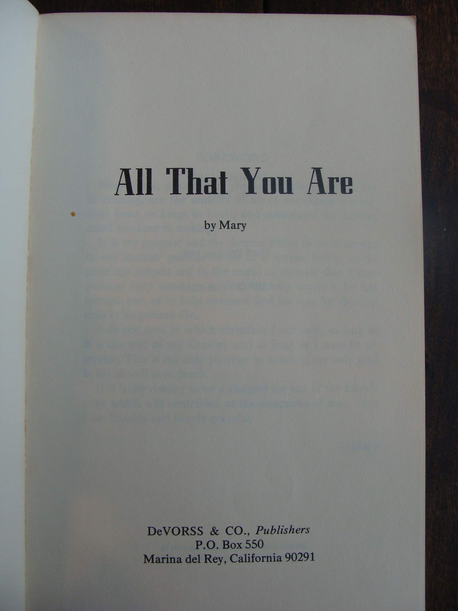 All That You Are used book depot