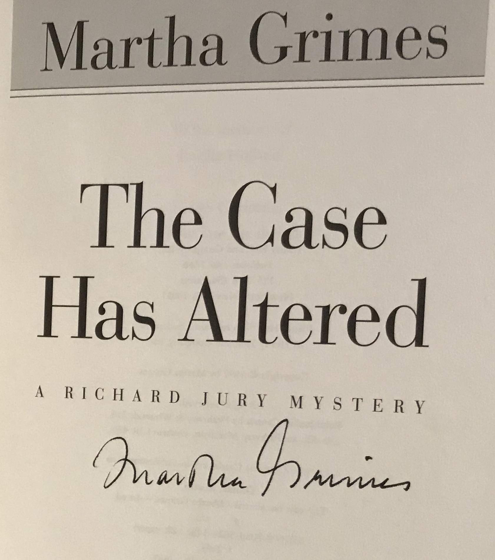 The Case Has Altered (Richard Jury Mysteries) used book depot