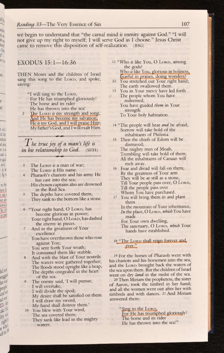 The Oswald Chambers Daily Devotional Bible: 365 Daily Readings from the Author of My Utmost for His Highest (New King James Version) used book depot
