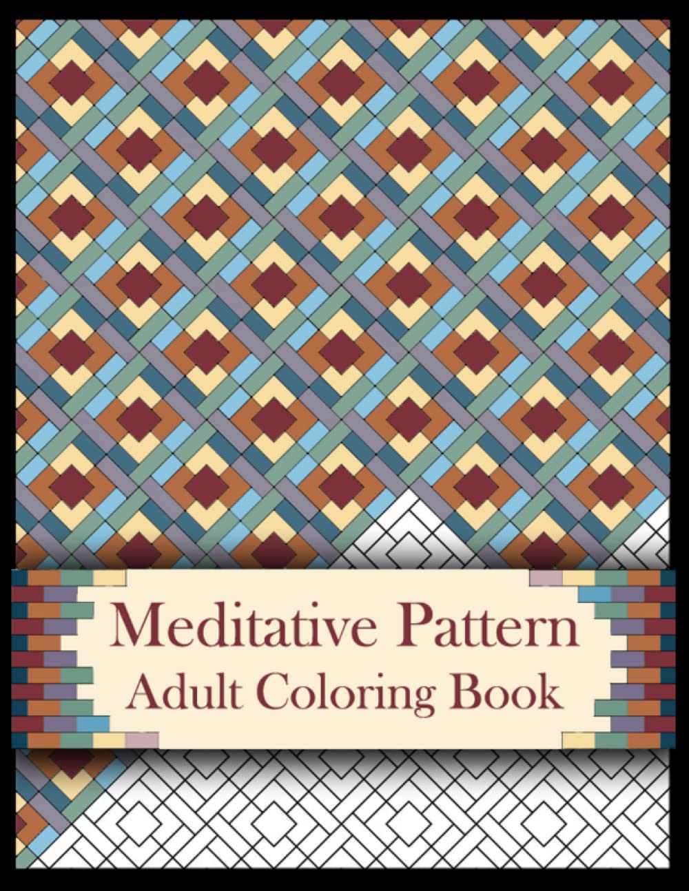 Meditative Pattern Adult Coloring Book used book depot