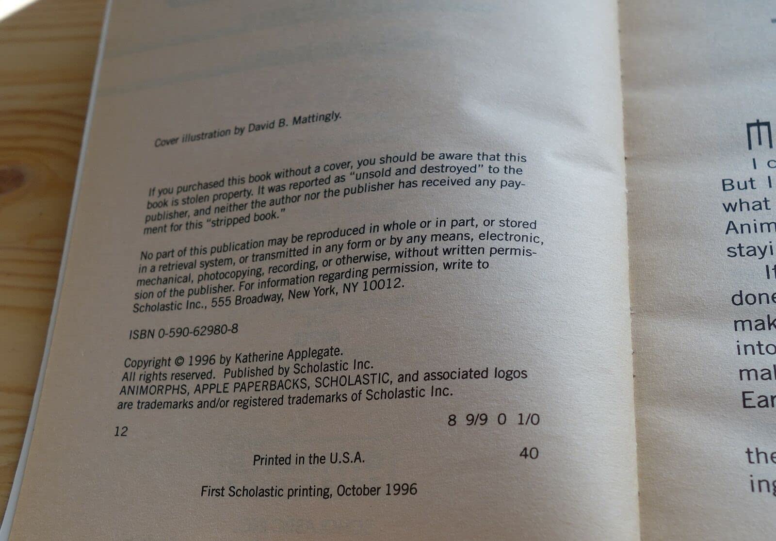 The Message (Animorphs #4) used book depot