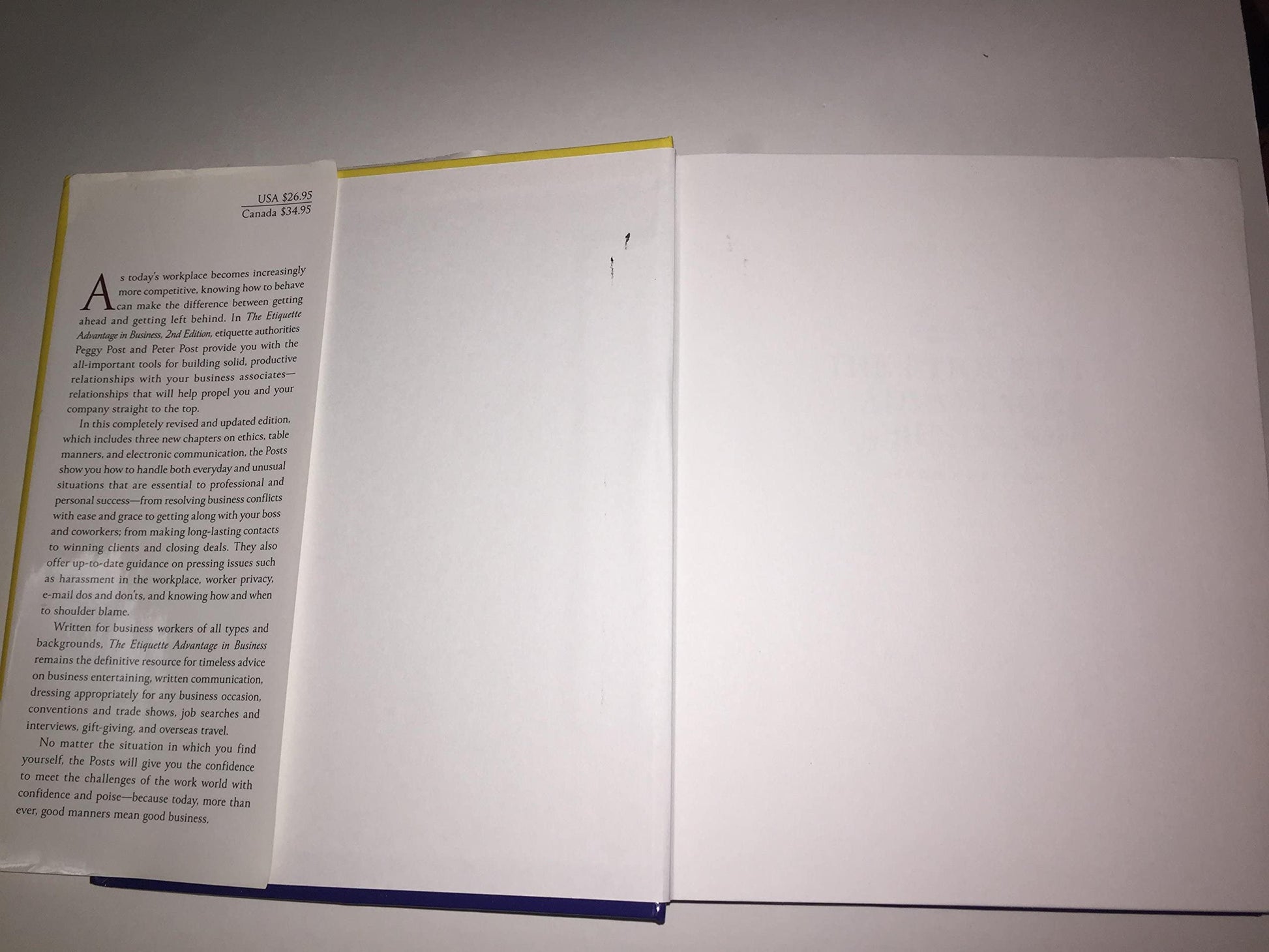 Emily Post's The Etiquette Advantage in Business: Personal Skills for Professional Success, Second Edition used book depot