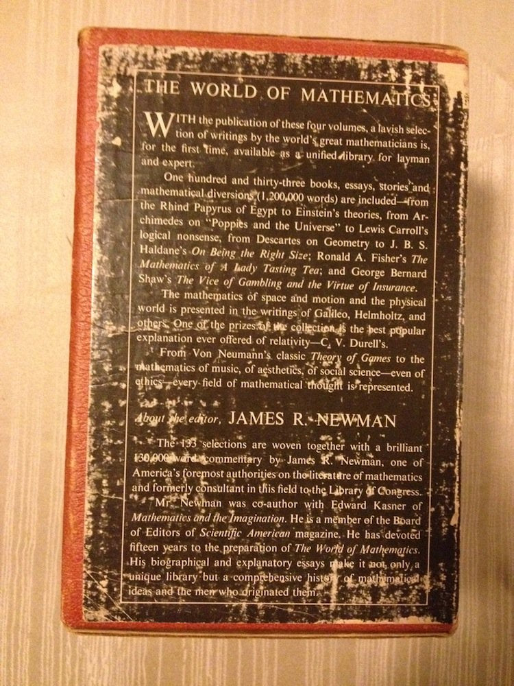 By James R. Newman The World of Mathematics (1st First Edition) [Hardcover] used book depot