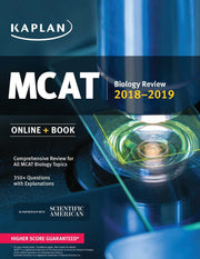MCAT Biology Review 2018-2019: Online + Book (Kaplan Test Prep) used book depot