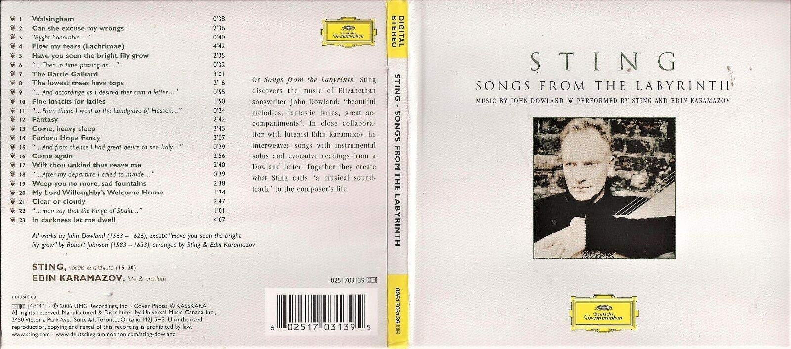 Songs from the Labyrinth used book depot