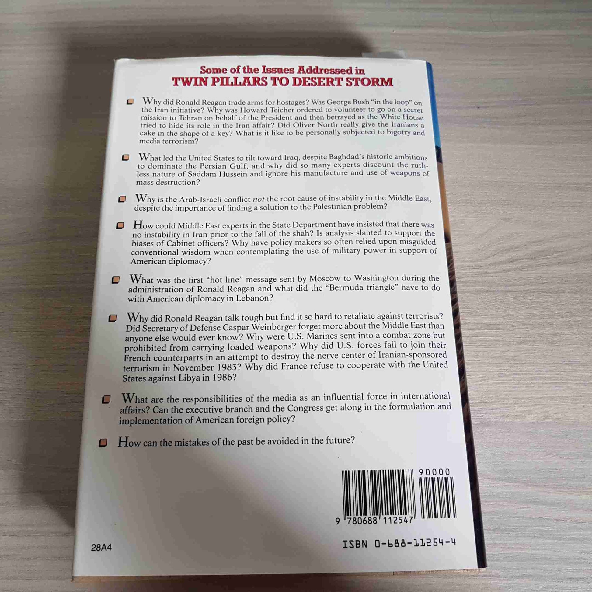 Twin Pillars to Desert Storm: America's Flawed Vision in the Middle East from Nixon to Bush used book depot