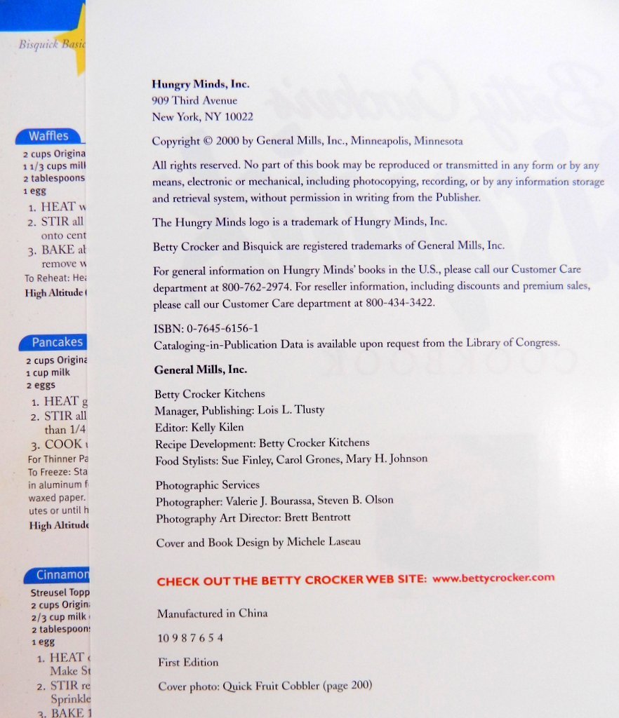 Betty Crocker's Bisquick Cookbook