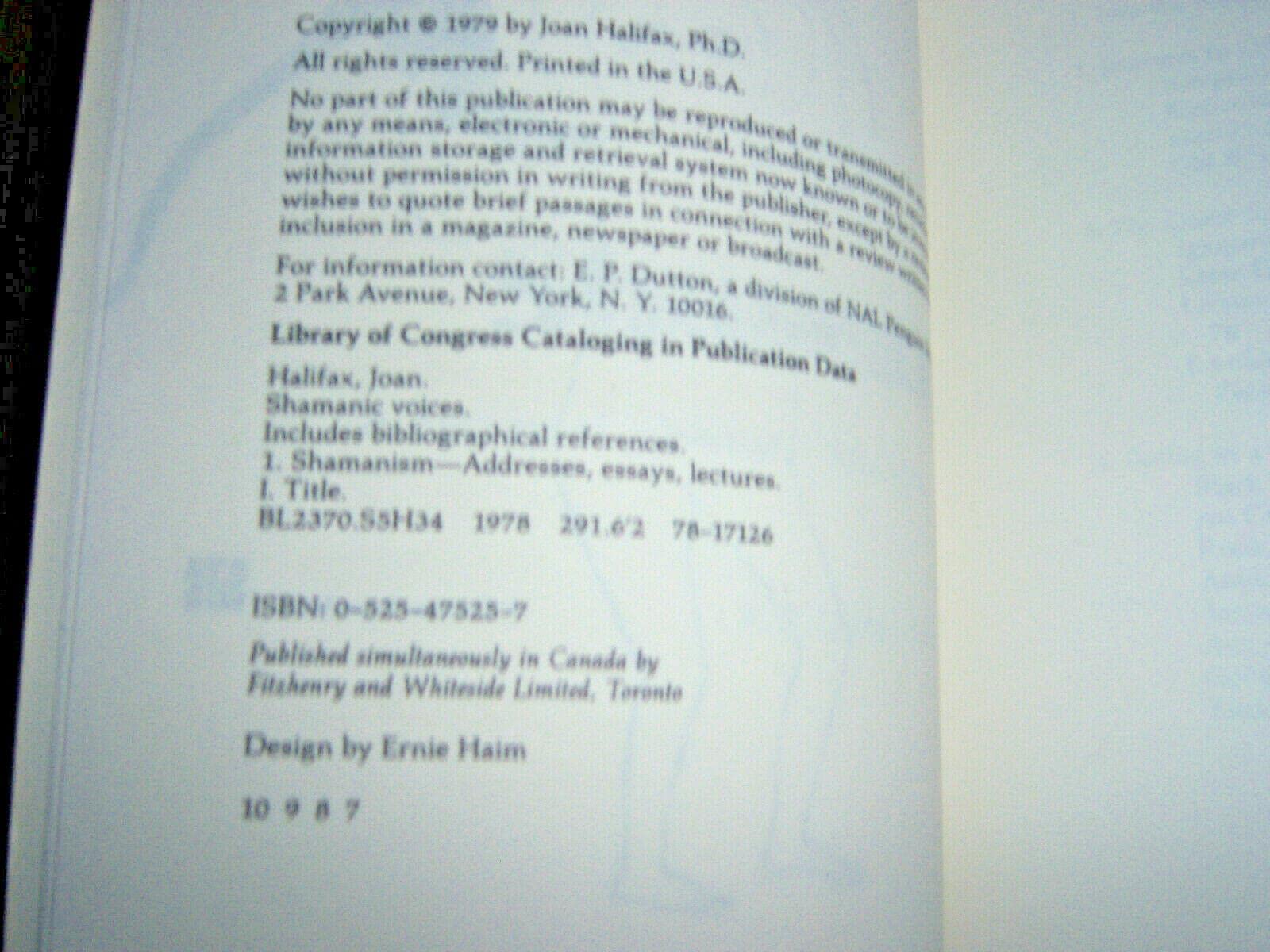 Shamanic Voices: A Survey of Visionary Narratives used book depot