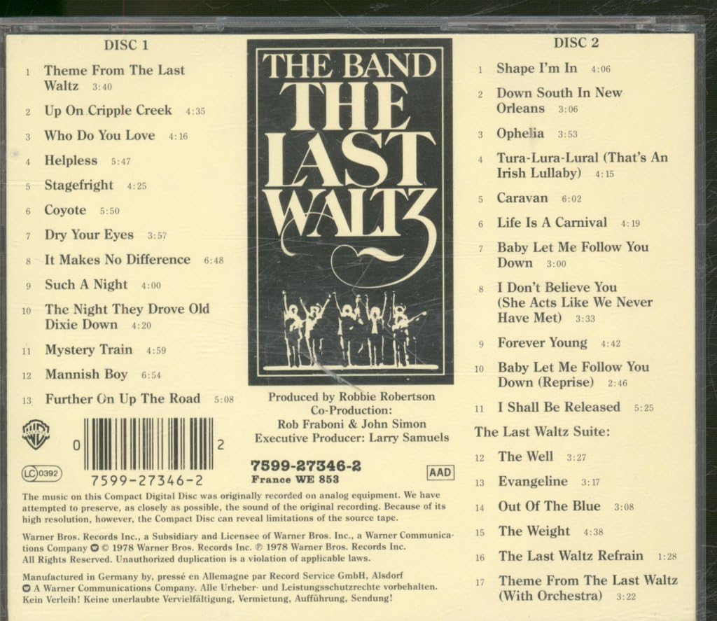 The Band Last Waltz used book depot
