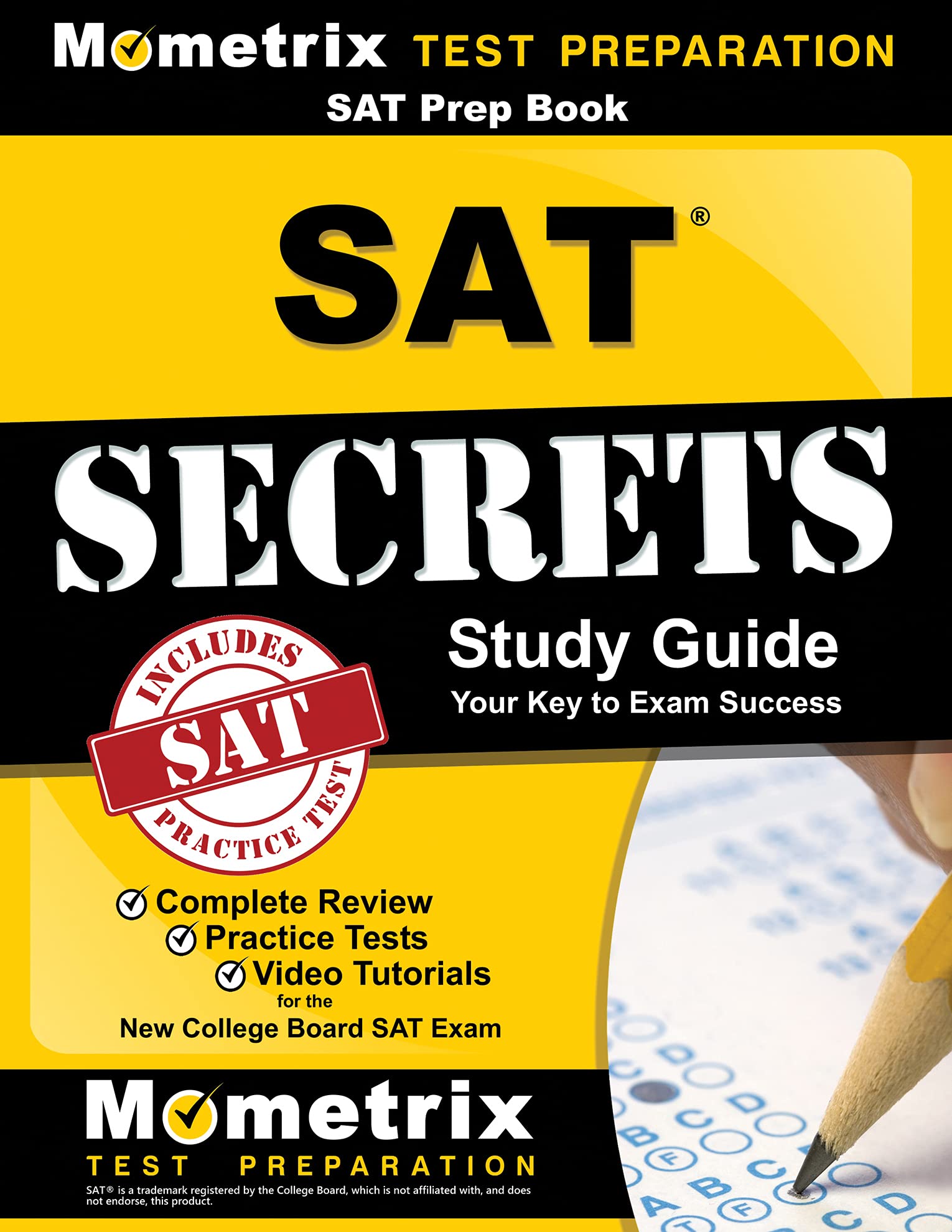 SAT Prep Book: SAT Secrets Study Guide: Complete Review, Practice Tests, Video Tutorials for the New College Board SAT Exam used book depot