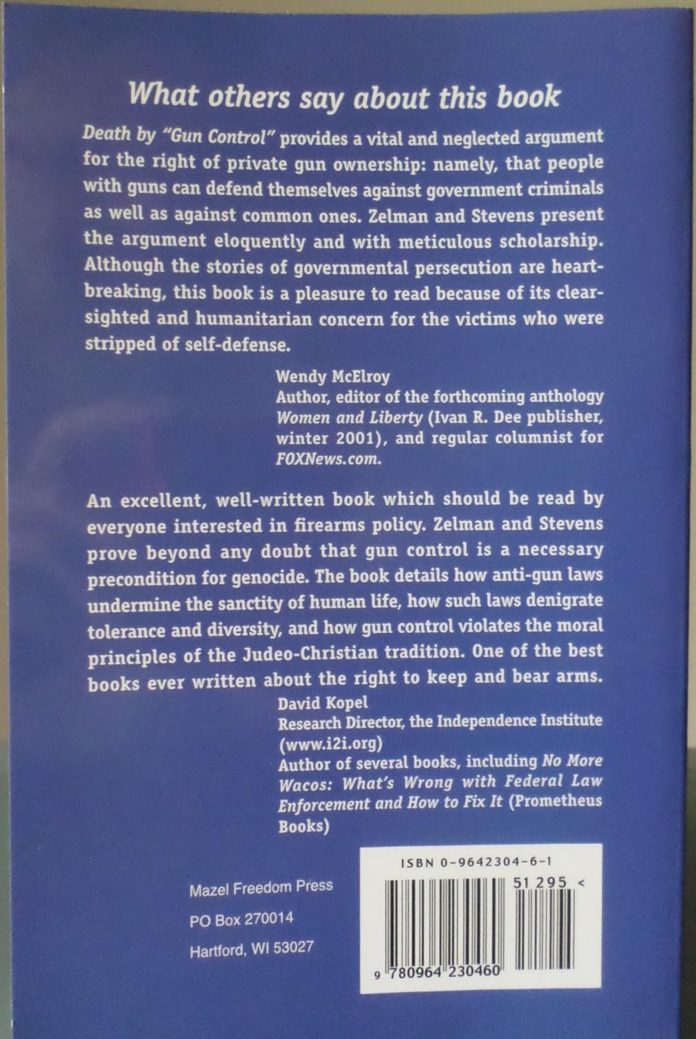 Death by "Gun Control": The Human Cost of Victim Disarmament used book depot