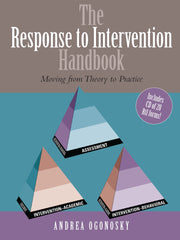 The Response to Intervention Handbook-W/CD cover featuring pyramids of assessments and interventions by Andrea Ogonosky.
