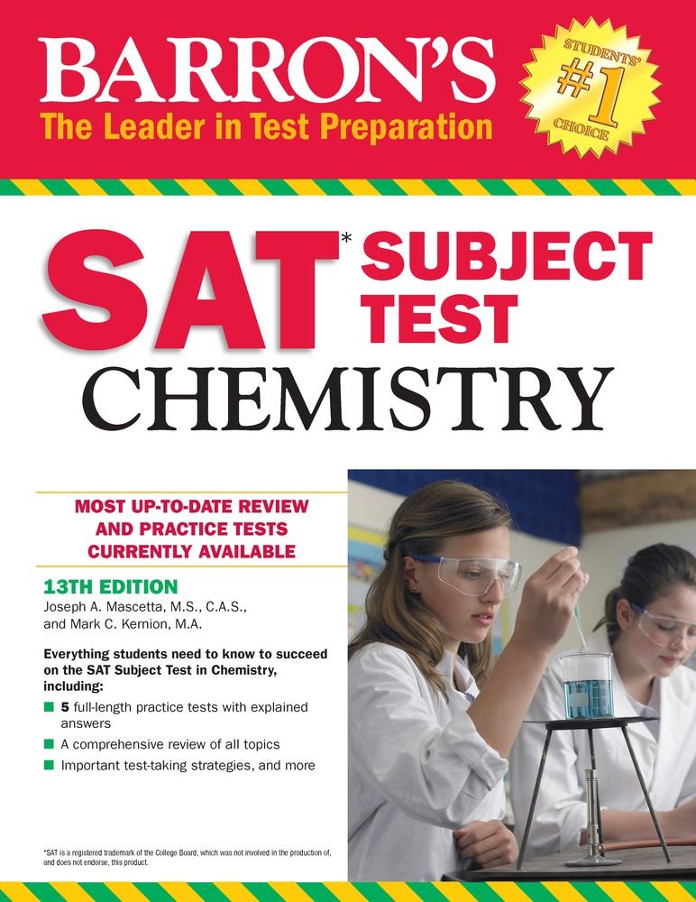Barron's SAT Subject Test: Chemistry used book depot