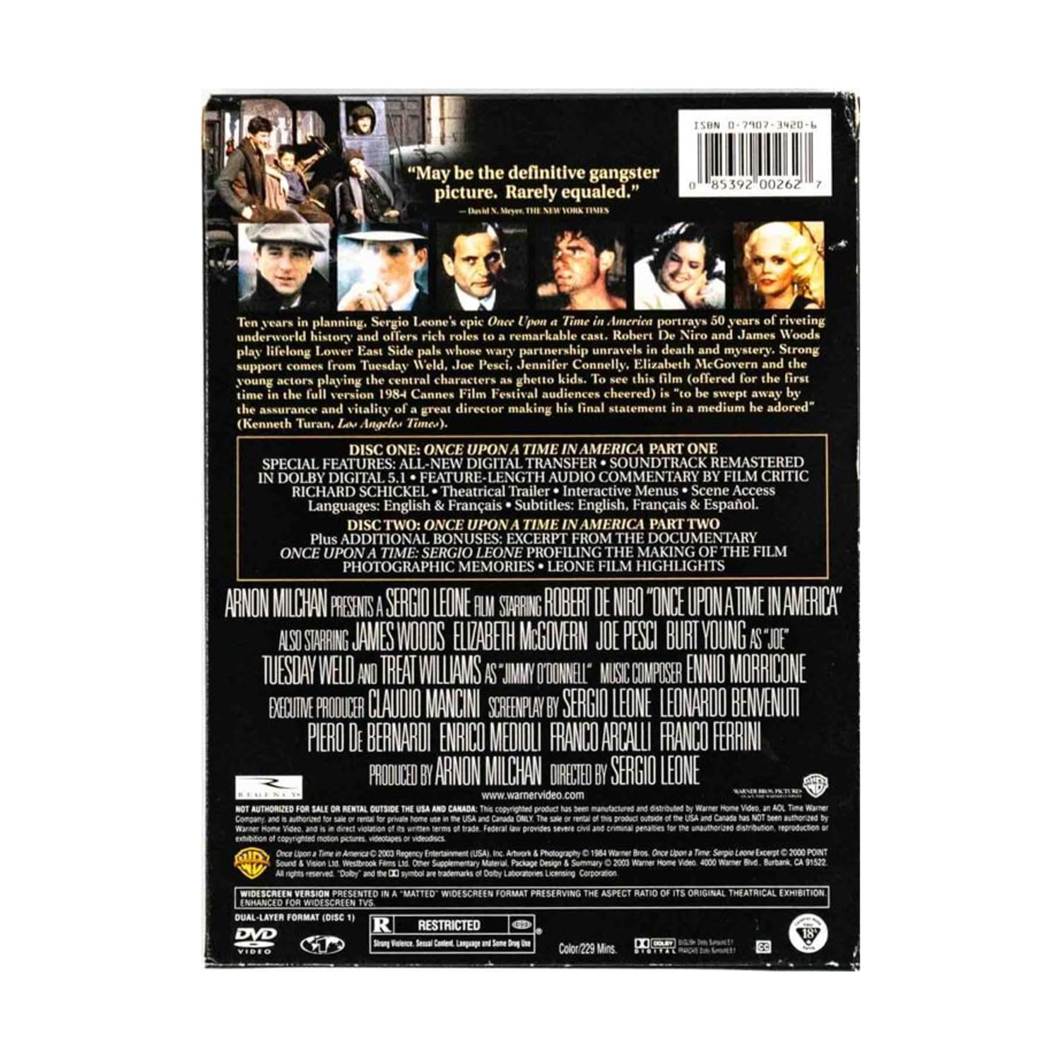 Once Upon a Time in America (Two-Disc Special Edition) [DVD] used book depot