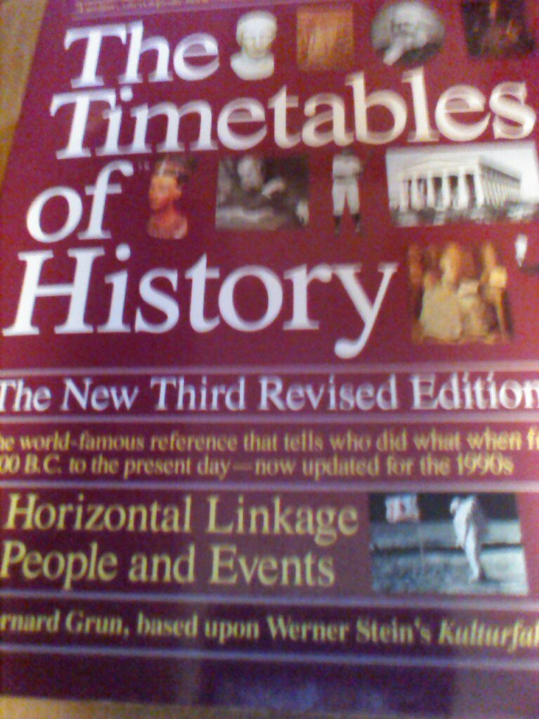 The Timetables of History: A Horizontal Linkage of People and Events used book depot