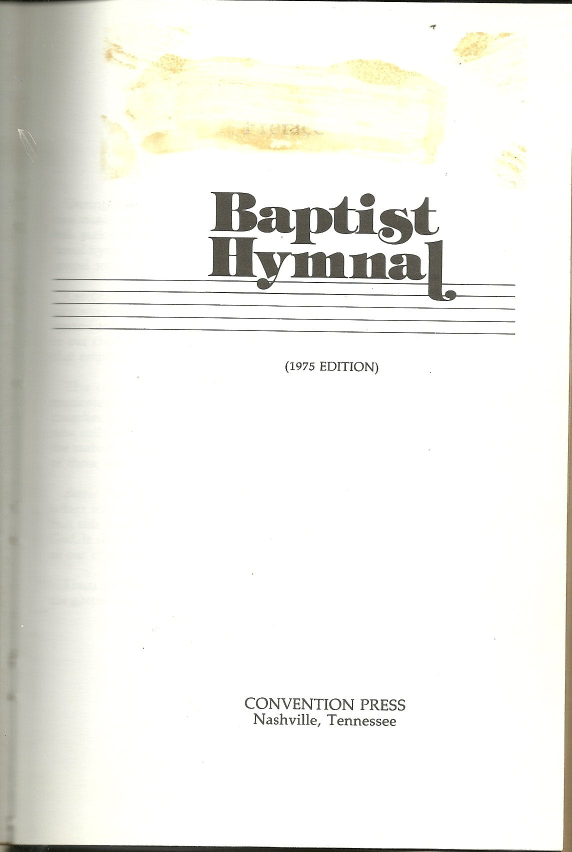 Baptist Hymnal, Fifth Edition 1975 used book depot
