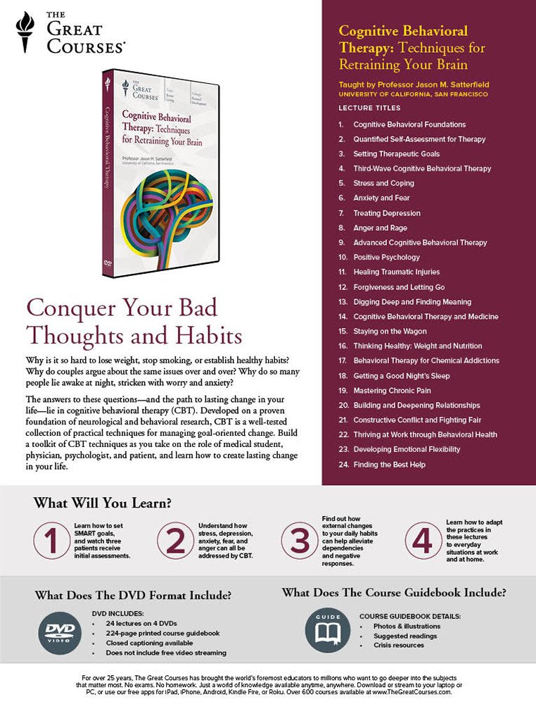 Cognitive Behavioral Therapy: Techniques for Retraining Your Brain used book depot