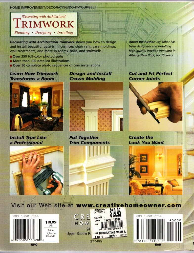Decorating With Architectural Trimwork: Planning, Designing, Installing used book depot