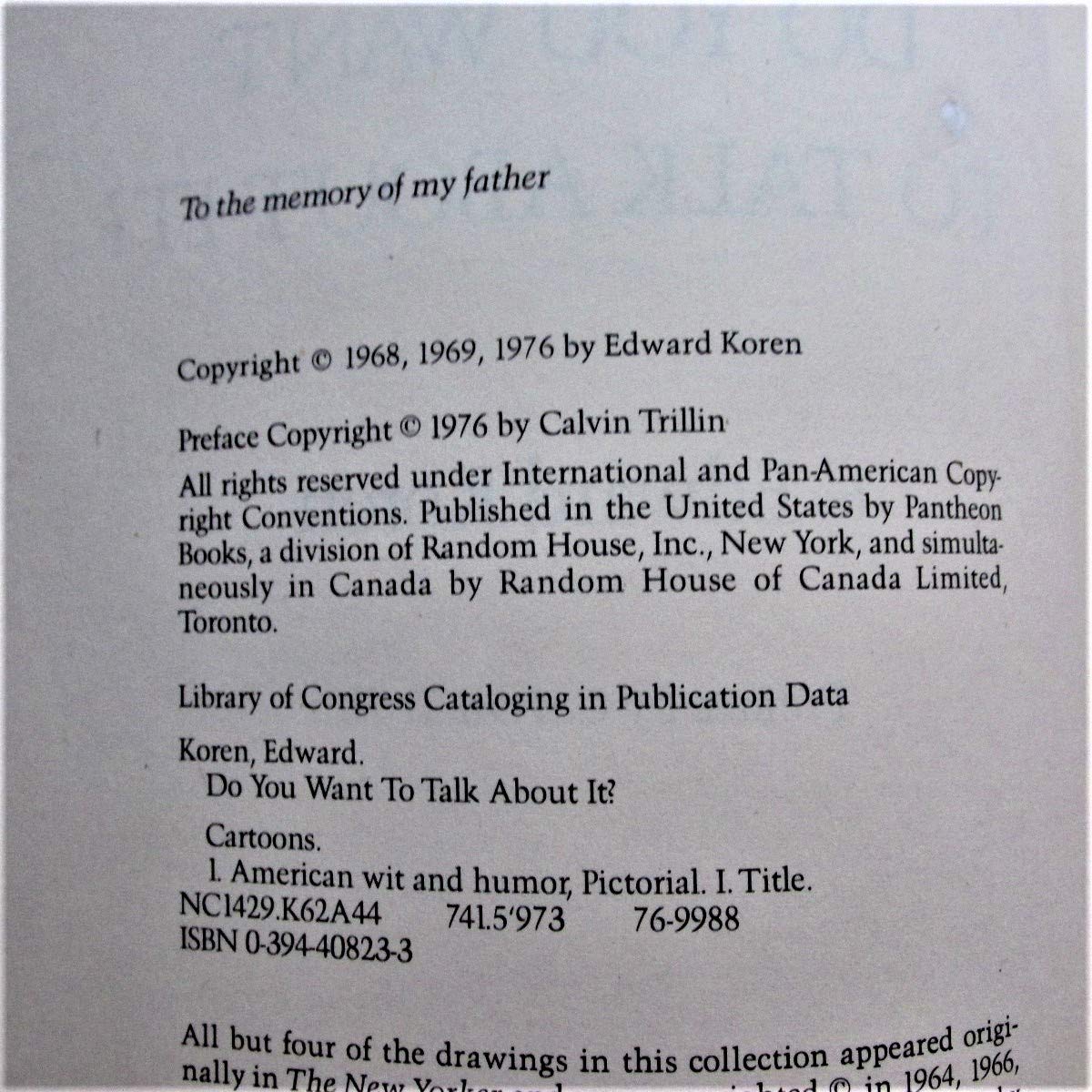 Do You Want to Talk About It? used book depot