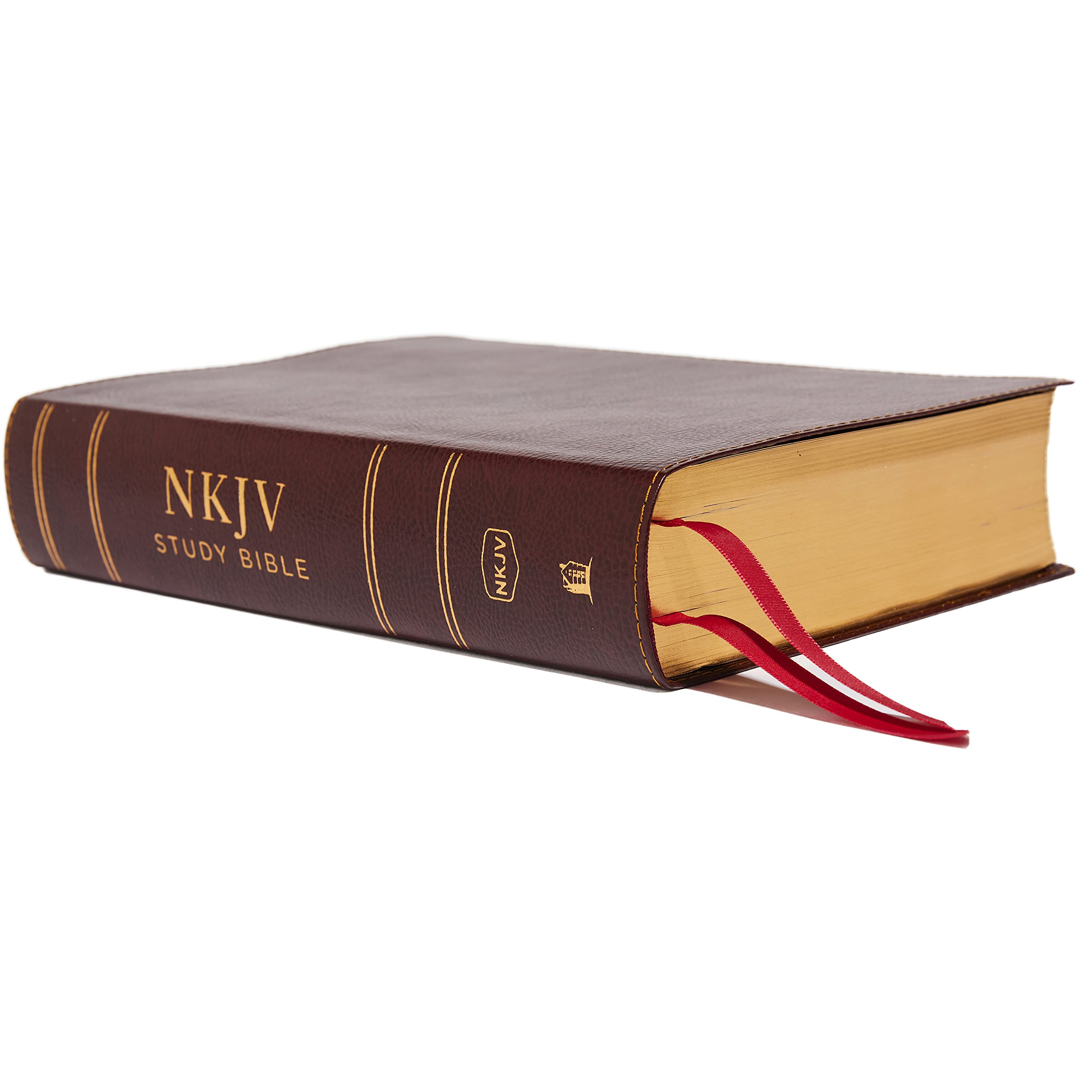 NKJV Study Bible, Bonded Leather, Burgundy, Full-Color, Comfort Print: The Complete Resource for Studying God’s Word used book depot
