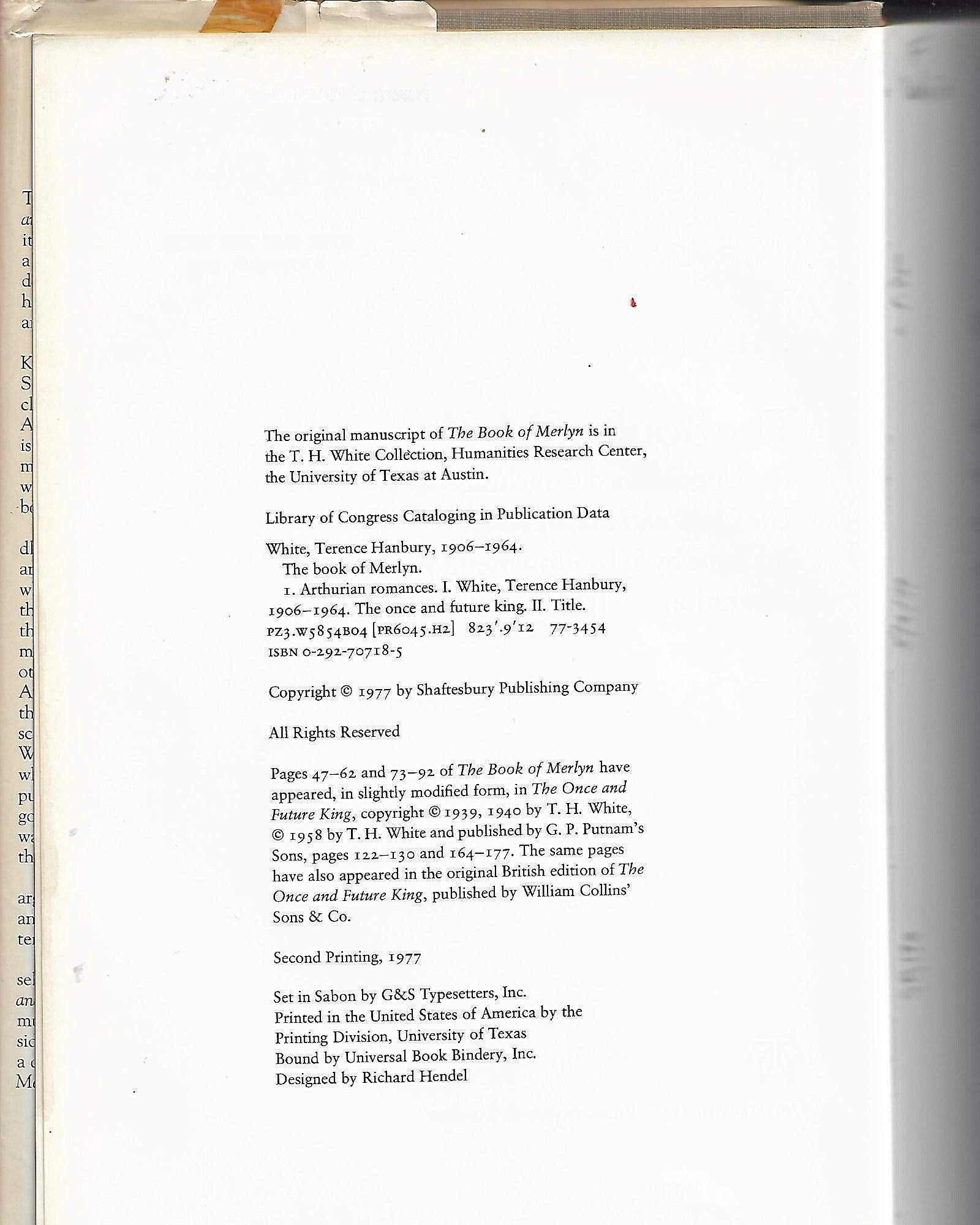 The Book of Merlyn: The Unpublished Conclusion to the Once and Future King used book depot