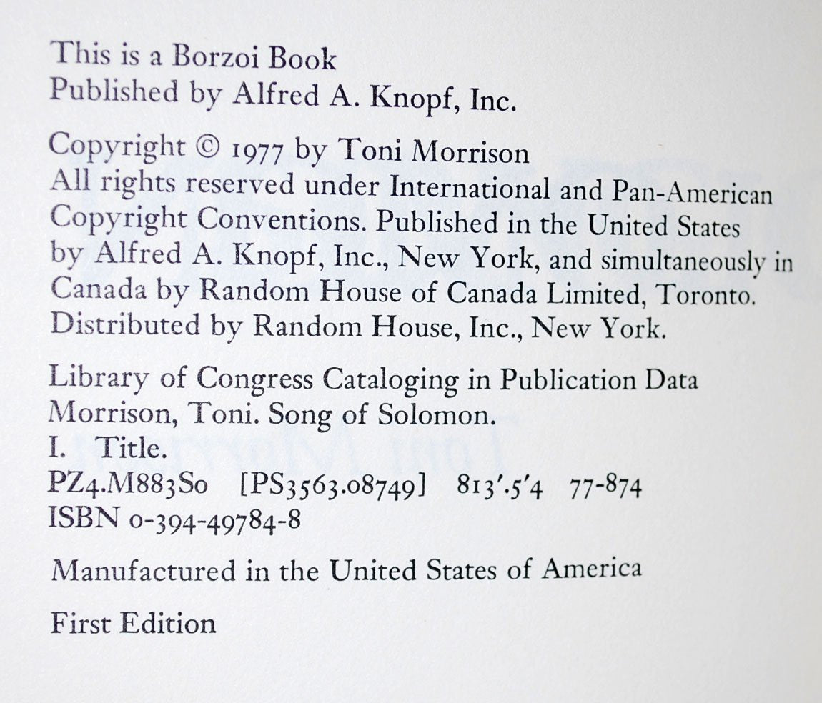 Song of Solomon used book depot