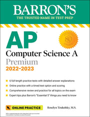 AP Computer Science A Premium, 2022-2023: Comprehensive Review with 6 Practice Tests + an Online Timed Test Option (Barron's AP) used book depot