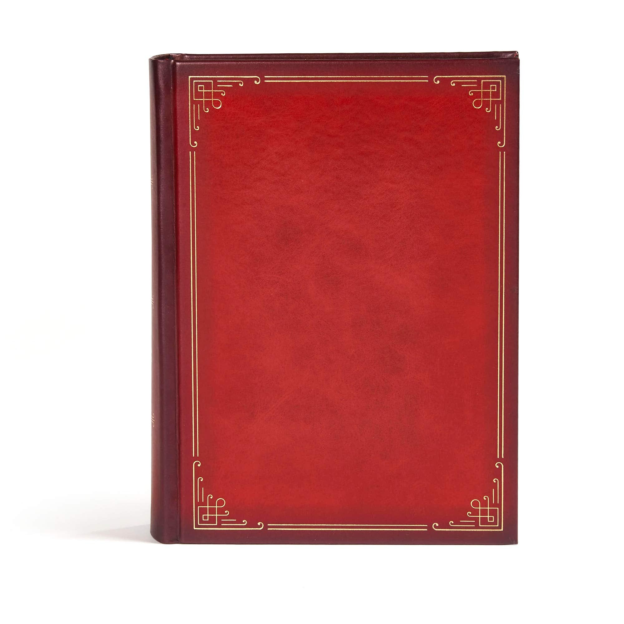 CSB Ancient Faith Study Bible, Crimson LeatherTouch-Over-Board, Black Letter, Church Fathers, Study Notes and Commentary, Articles, Profiles, Easy-to-Read Bible Serif Type used book depot