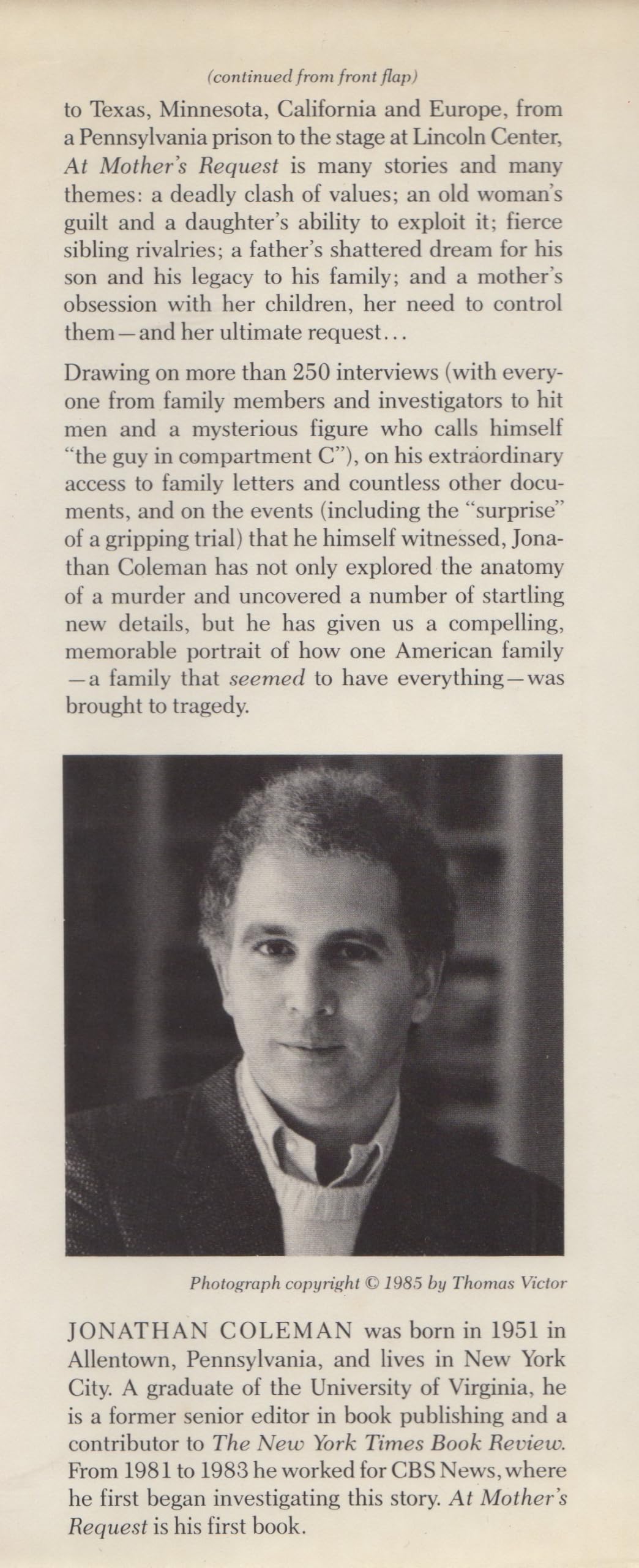 At Mother's Request: A True Story of Money, Murder and Betrayal used book depot